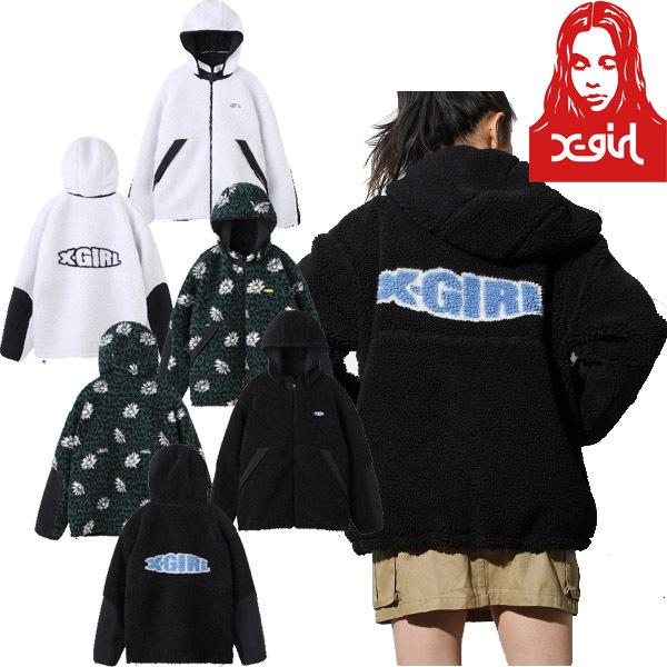 エックスガール X Girl Reversible Boa Jacket リバーシブル ボア ジャケット アウター ナイロン フリース ロゴ もこもこ ブランド レディース Faithstore 通販 Yahoo ショッピング