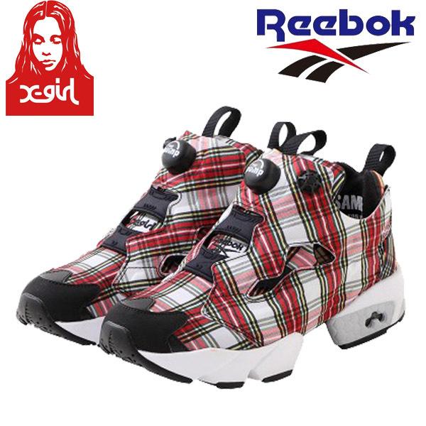 スニーカー X-girl × Reebok INSTAPUMP FURY　美品 エックスガール×リーボック、限定モデルの「ポンプフューリー