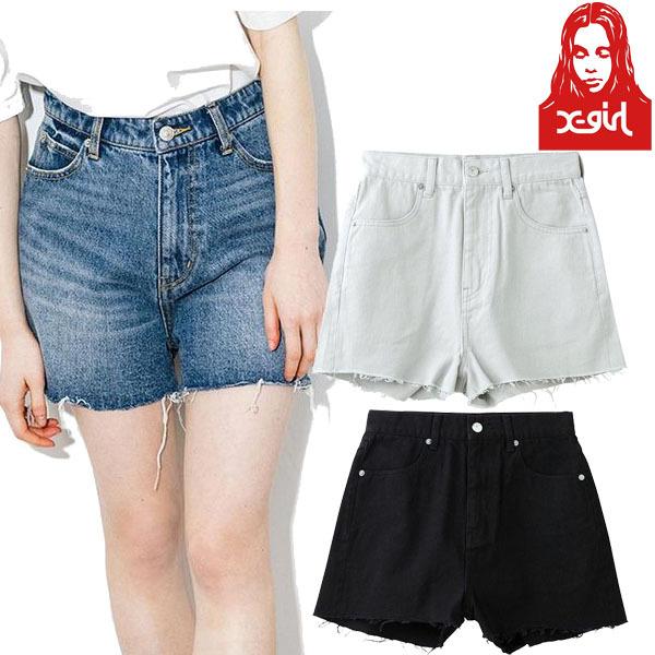 X-girl エックスガール X-GIRL BASIC HIGH-WAISTED SHORT PANTS X-girl エックスガール X-GIRL BASIC HIGH-WAISTED SHORT PANTS