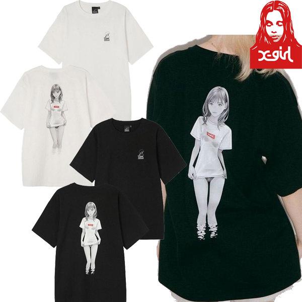 X-girl エックスガール X-GIRL × KATSURA MASAKAZU S/S TEE 桂 X-girl エックスガール X-GIRL × KATSURA MASAKAZU S/S TEE 桂