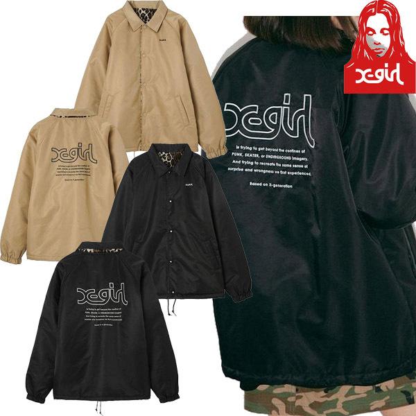 X-girl エックスガール X-GIRL WORDS LOGO REVERSIBLE COACH X-girl エックスガール X-GIRL WORDS LOGO REVERSIBLE COACH