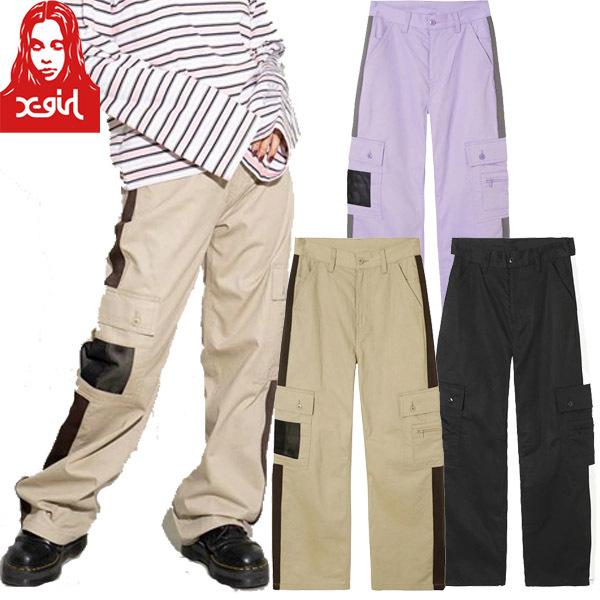 X-girl エックスガール X-GIRL SIDE LINE WORK PANTS サイド X-girl エックスガール X-GIRL SIDE LINE WORK PANTS サイド