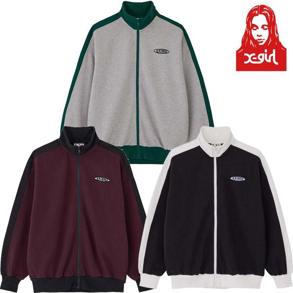 X-girl エックスガール X-GIRL CONTRAST STRIPE ZIP UP SWEAT X-girl エックスガール X-GIRL CONTRAST STRIPE ZIP UP SWEAT
