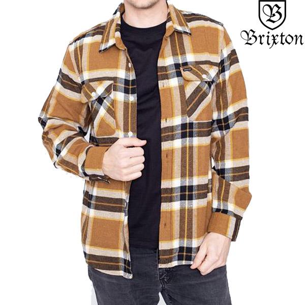 BRIXTON ブリクストン BOWERY L/S FLANNEL SHIRT 01213 MEDAL BRONZE 