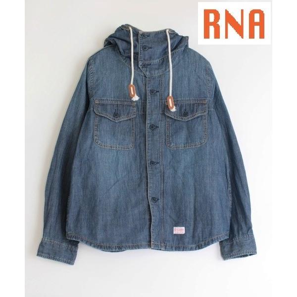 RNA アールエヌエー フード付きアーミーシャツ デニム ミリタリー 