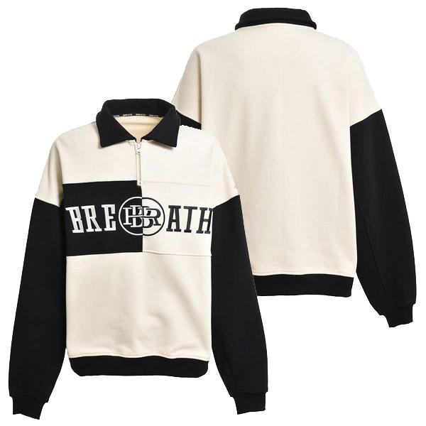 BREATH ブレス LOGO SWITCH HALF ZIP SWEAT ハーフジップ BREATH ブレス LOGO SWITCH HALF ZIP SWEAT ハーフジップ