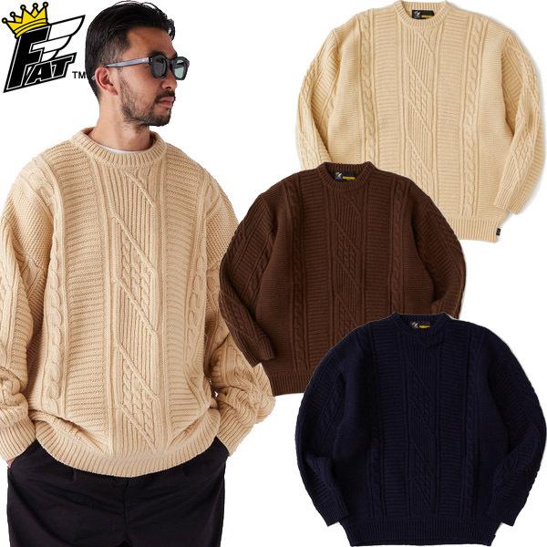 エフエイティー Fat Gigandhi セーター フィッシャーマン ニット ３ゲージ ヘビー 肉厚 シンプル 大人 スケボー 大きいサイズ Xxl メンズ ブランド F321 Kn01 Faithstore 通販 Yahoo ショッピング