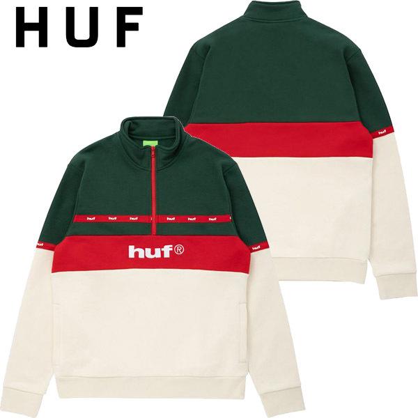 HUF ハフ TAPED 1/4 ZIP FLEECE テープ ハーフジップ スウェット HUF ハフ TAPED 1/4 ZIP FLEECE テープ ハーフジップ スウェット
