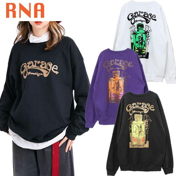 アールエヌエー Rna ガレージボトルプリントトレーナー 長袖 オーバーサイズ ストリート インパクト ユニセックス 個性的 ブランド レディース M1787 Faithstore 通販 Yahoo ショッピング