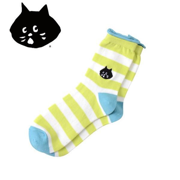 にゃー Ne Net ネ ネット ビッグ ボーダー にゃー ソックス 靴下 インパクト 総柄 クルー丈 猫 ネコ ブランド メンズ レディース ユニセックス ブランド Ny01ai081 Grn Faithstore 通販 Yahoo ショッピング