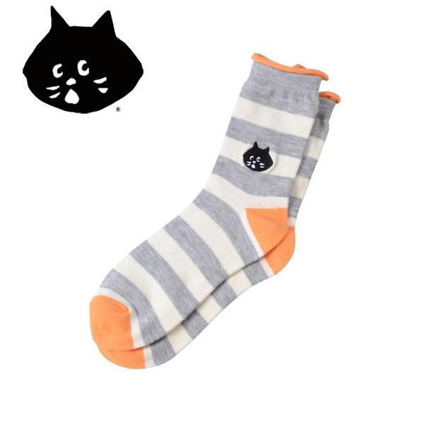 にゃー Ne Net ネ ネット ビッグ ボーダー にゃー ソックス 靴下 インパクト 総柄 クルー丈 猫 ネコ ブランド メンズ レディース ユニセックス ブランド Ny01ai081 Gry Faithstore 通販 Yahoo ショッピング