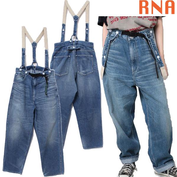 RNA サスペンダーワークパンツ RNA アールエヌエー サスペンダーワークパンツ ボトム デニム