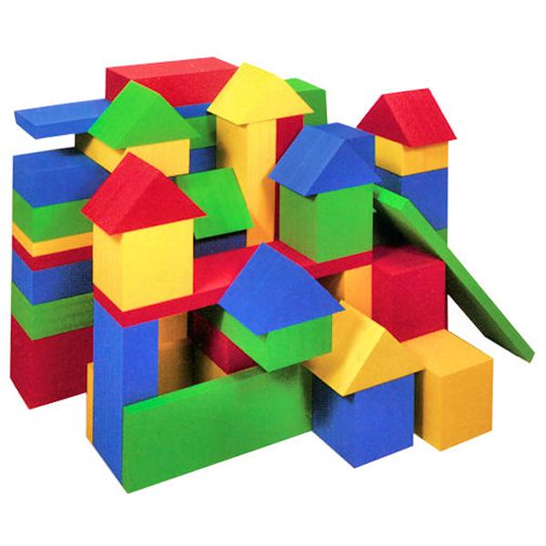 都内で 子供の発達に 基本の４色を使ったロングセラーのソフト積木 エバープレイブロック Eva樹脂製 子ども用おもちゃ 知育玩具 食品衛生法合格品 ５６ピース ｄｘセット おもちゃ