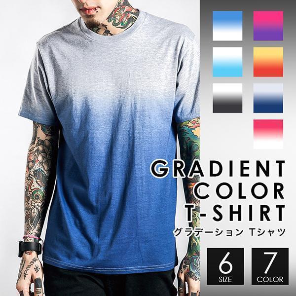 On グラデーション 半袖Tシャツ Tシャツ クルーネック グラデーション メンズ レディース ユニセックス