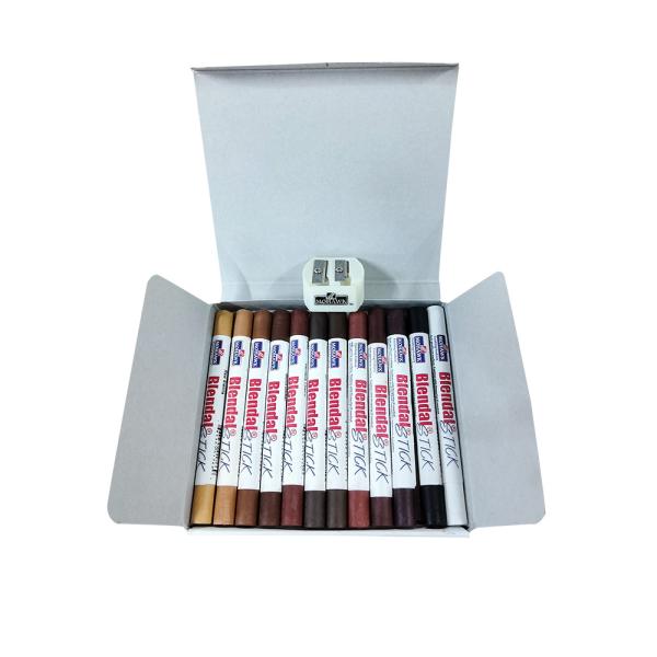 ブレンダル スティックは、スティックタイプの顔料系着色剤。シンナーなど使わず直接着色が可能な商品です。特に浅い線キズなどにお奨めです。・14物質クリア商品【サイズ】全12色セット（標準タイプまたはゴールド入りタイプ）【素材】顔料系顔料着色剤...