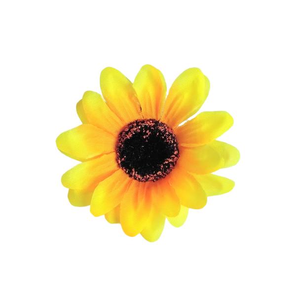 髪飾り＆コサージュ2WAY ひまわり小(1個） アクセサリー 発表会 結婚