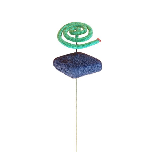 ちりめん細工 蚊取り線香（立体）3.5cm 伝統細工のインテリアピックはこのままアレンジにさします