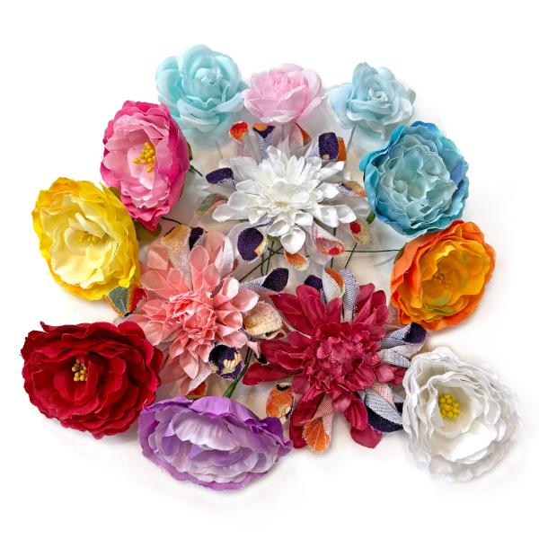 造花セット 複数色 造花・アートフラワー 造花 和のテイスト 「和心」 アソートセット 13本入り （1セット