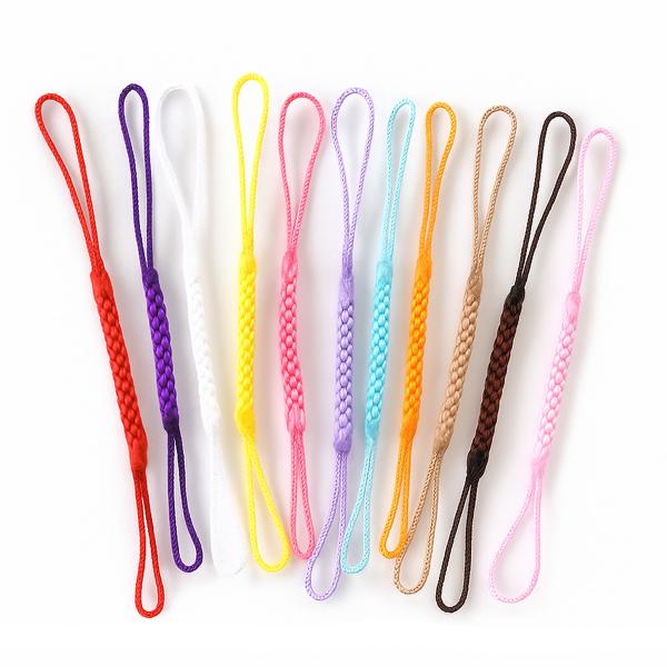 根付紐 (1本) 和風携帯ストラップパーツ ちりめん細工 : てづくり 手芸