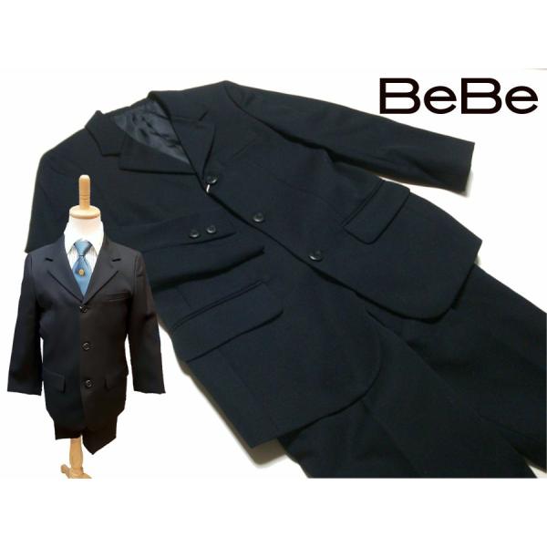 BeBe（ベベ） ブラックフォーマル スーツ ジャケット ハーフパンツ 卒
