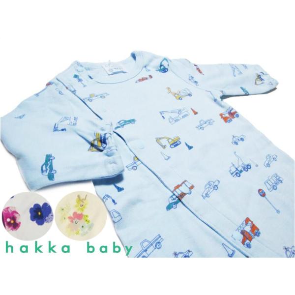 hakka baby「COTTON CANDY ミニカー インクフラワー すみれ リンゴボーダー Pt 長袖 ２ＷＡＹドレス」（F） メール便送料198円対応可
