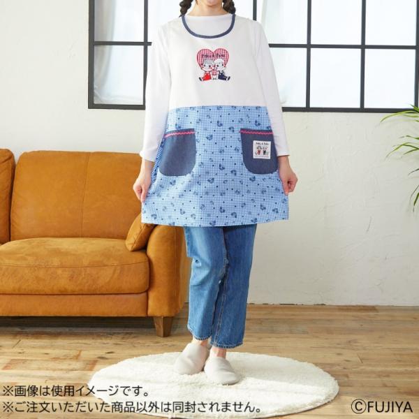 不二家（FUJIYA） 公式 エプロン ペコちゃん ポコちゃん ミルキー柄