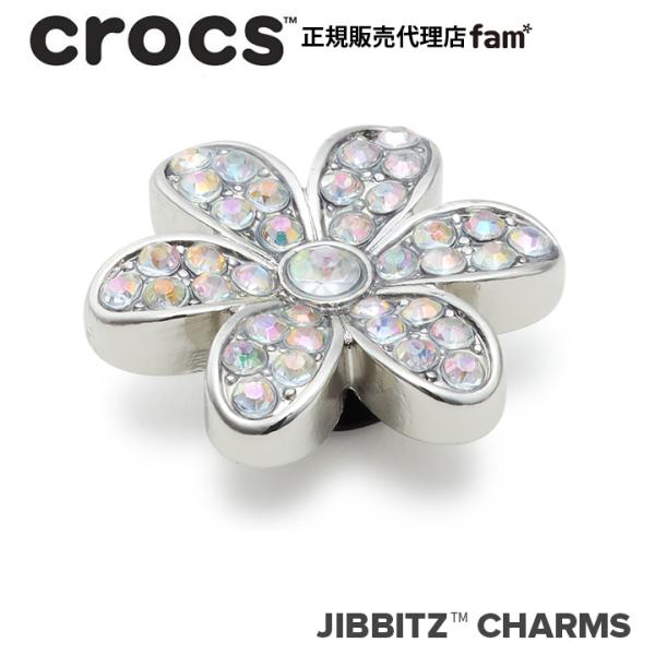 クロックス crocs【アクセサリー jibbitz ジビッツ】ELEVATE2 //Silver Mnchrm Daisy 1/シルバー モノクロム デイジー 1｜10013403