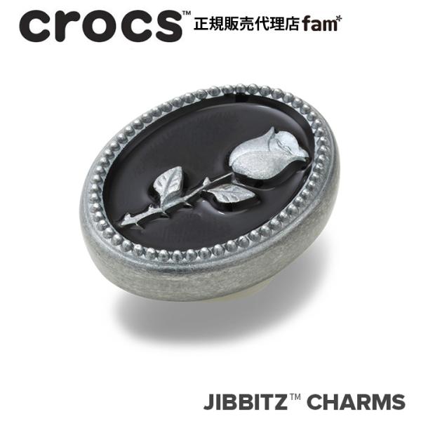 ラスト❁⃘*.゜ブラックシェルとクリスタルトリプレットローゼンジピアスチャーム ジビッツ クロックス crocs【アクセサリー jibbitz ジビッツ】NATURE2