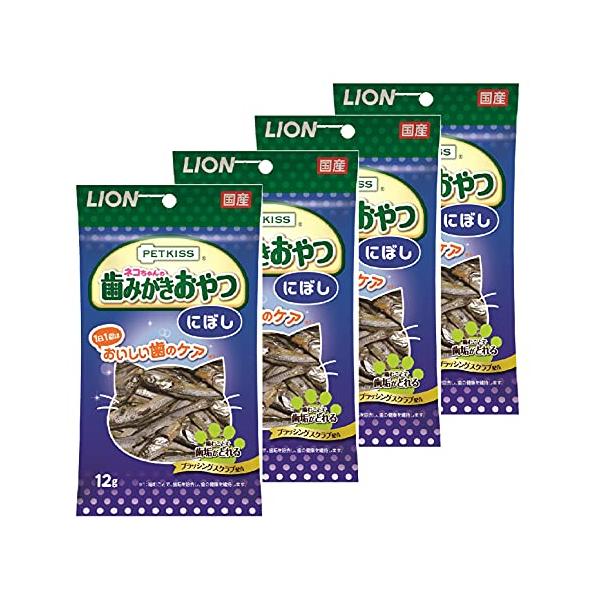 ライオン (LION) ペットキッス (PETKISS) ネコちゃんの歯みがきおやつ にぼし 12g×4個(まとめ買い) :Fan787aed9c01:Fanimu 通販 ペットキッス ネコちゃんの歯みがきおやつ にぼし 12g
