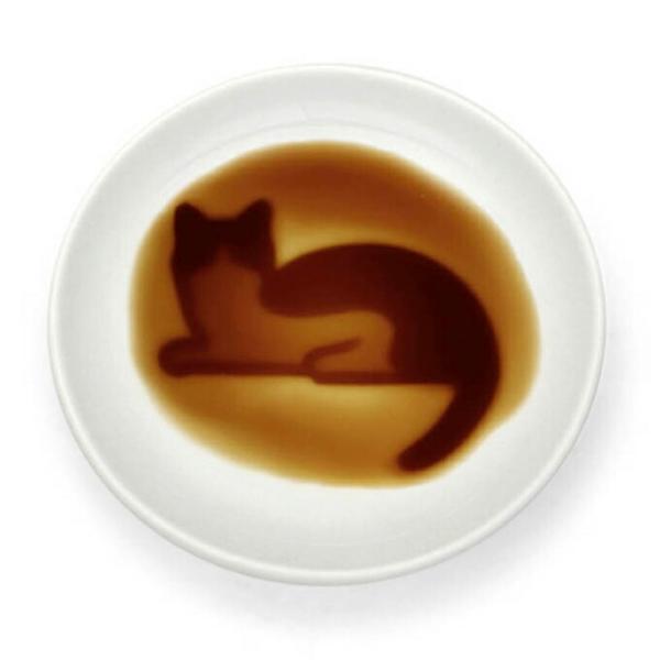 豆皿 おしゃれ ネコ醤油皿 まつ 猫 柄 小皿 浮き出る 丸 和食器 猫グッズ 食器 雑貨 プレゼント プチギフト yp