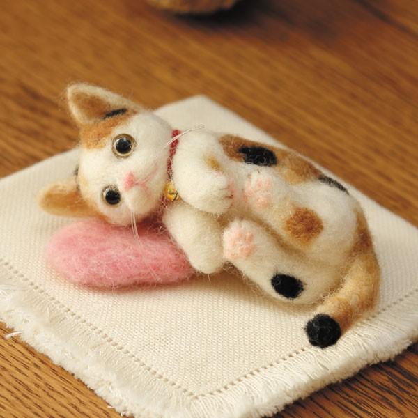 羊毛フェルトでうちのこをつくろう 三毛猫 手作りキット ハンドメイド フェルト 手作り 手芸 ハマナカ L H Fanmary ファンメアリー 通販 Yahoo ショッピング