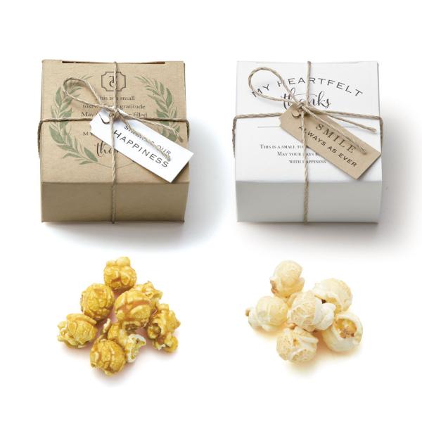 結婚式 プチギフト プチガーデン(ポップコーン)単品 追加1個 おしゃれ ウェディング パーティー 二次会 ブライダル ギフト 送賓 お見送り お礼 お返しただのシンプルじゃない、こだわりのナチュラルさ。爽やかなホワイトとクラフト感溢れるブ...