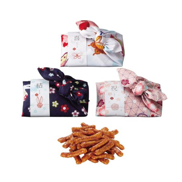 結婚式 プチギフト 華結び みたらしかりんとう 和風 和装 風呂敷 ハンカチ お菓子 ウェディング パーティー お見送り 送賓 お礼