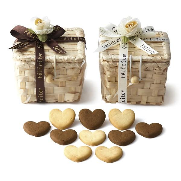 プチギフト お菓子 おしゃれ 低価格 フェリシテ バスケットクッキー 卒園 二次会 送別会 退職 結婚式