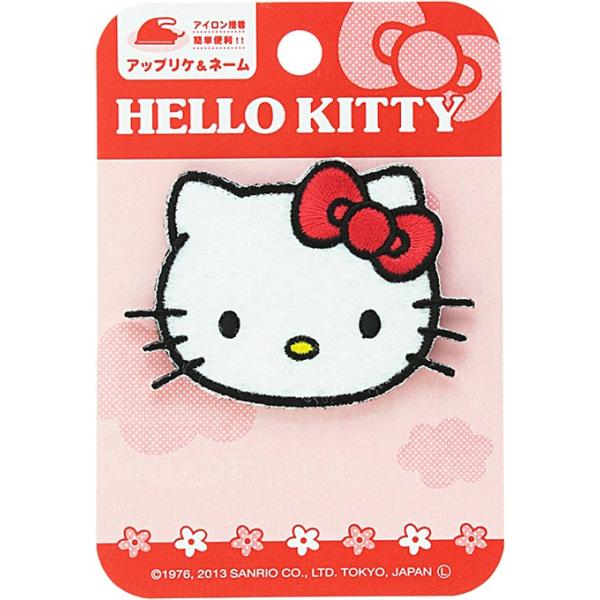 サンリオ ハローキティ ペラッとネーム 4.5×6.5cm ワッペン アイロン