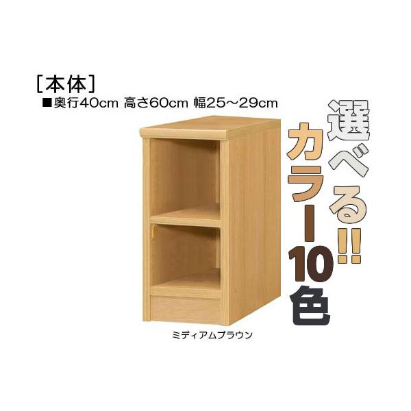 教育施設家具 ジャストサイズ！横幅を1ｃｍ単位でオーダー！棚板厚さ2.5ｃｍ 本棚。 奥行４０ｃｍ×高さ６０ｃｍ×幅２５〜２９ｃｍ商品仕様■タイプ：　本棚棚（棚板厚さ2.5cm）タイプ■棚板耐荷重：　15Kg■外寸：　奥行４０ｃｍ×高さ６０...