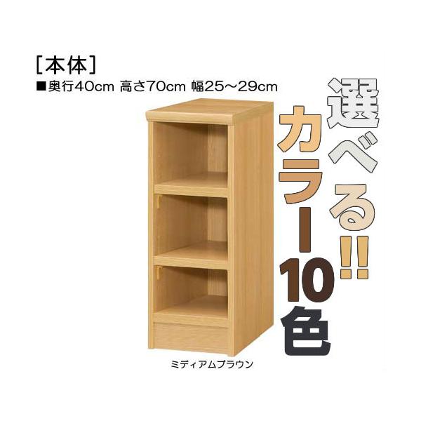 教育施設家具 ジャストサイズ！横幅を1ｃｍ単位でオーダー！棚板厚さ2.5ｃｍ 本棚。 奥行４０ｃｍ×高さ７０ｃｍ×幅２５〜２９ｃｍ商品仕様■タイプ：　本棚棚（棚板厚さ2.5cm）タイプ■棚板耐荷重：　15Kg■外寸：　奥行４０ｃｍ×高さ７０...