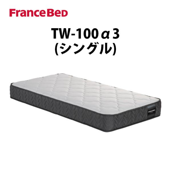 【地域限定 引取サービス有】フランスベッド TW-100a3 シングルマットレス 高密度連続スプリング ツインサポート TW-100α