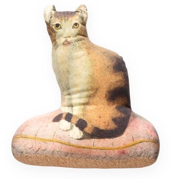 ジョン・デリアン キャット・ピロウ 茶虎猫のピロークッション