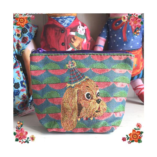 Nathalie Lete（ナタリーレテ） ポーチ ドッグ パピードッグのフェイス