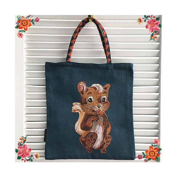 新品　ナタリーレテ　ミニバッグ　ミニトート　スクイレル　リス　りす Nathalie Lete（ナタリーレテ） ミニ・バッグ スクイレル 子リスのミニ