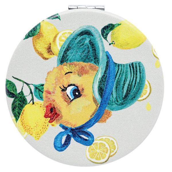 【クリックポスト発送可】<ご注文点数が多い場合は宅配便に変更となります>ナタリー・レテの描く、ポップ＆キッチュな世界がコンパクトミラーになりました！こちらは、レトロアニマルな帽子ひよこさんをフィーチャーした、プリティー・キッチュ...