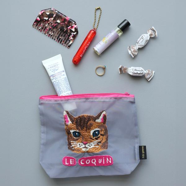 【クリックポスト発送可】<ご注文点数が多い場合は宅配便に変更となります>ナタリー・レテの描く、ポップ＆キッチュな世界がとびきりキュートなチュールポーチになりました！こちらは、ナタリーの代表的キャラクター、茶トラ猫・プリンセス・キ...