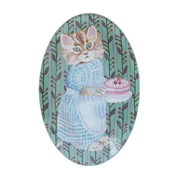 Nathalie Lete（ナタリーレテ） グラス・オーバル・プレート ブルー