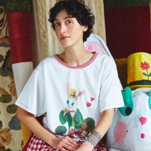 ナタリー・レテ Tシャツ トム　幸せなうさぎ庭師のプルオーバー