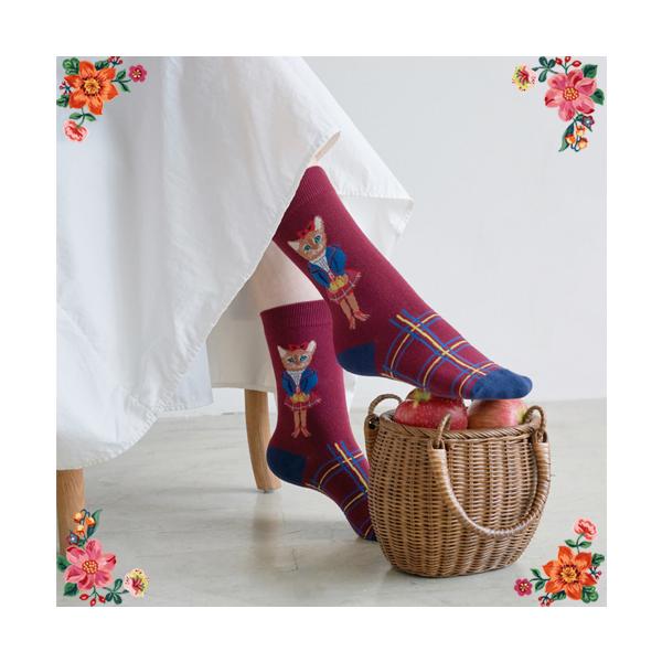ナタリー・レテ ソックス スコティッシュ・キャット キルト猫の靴下