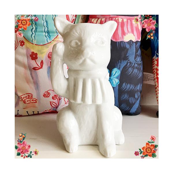 ナタリー・レテ ヴェイス・ラッキー・キャット マネキ 招き猫の花瓶