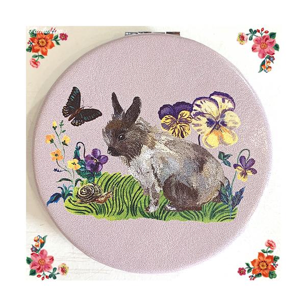 新品　ナタリーレテ　コンパクト ミラー　ラビット　うさぎ　ウサギ ナタリー・レテ コンパクト・ミラー ラビット ウサギの手鏡 Mirror