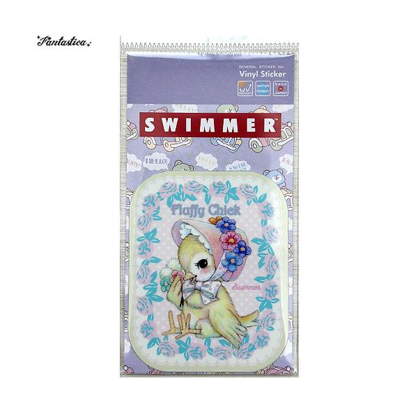 SWIMMER（スイマー） レトロアニマル・ミニ・PVCステッカー ふわふわ