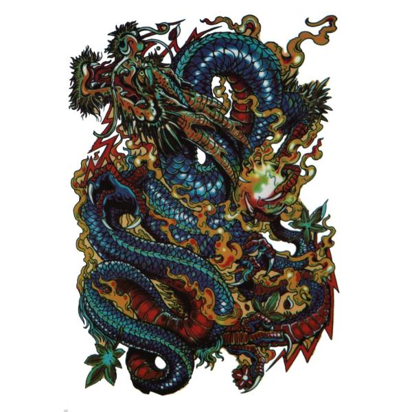 タトゥーシール 龍 ドラゴン hb045 中型・A5